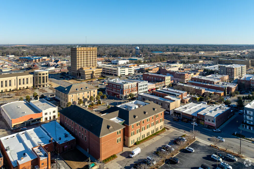 Aerial view of downtown